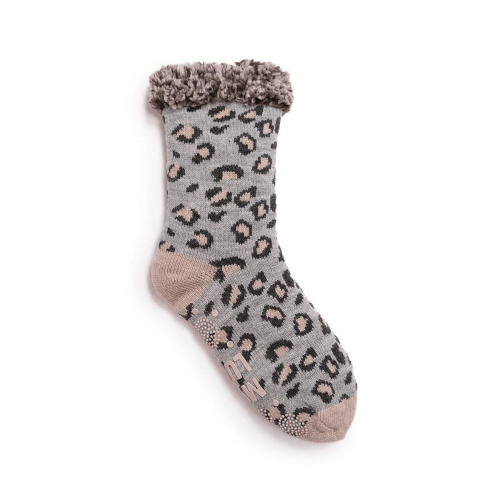NWT - Muk Luks Women's Cabin Socks Leopard Size L/XL